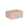 Elegante Einzeluhr-Geschenkbox aus Leder mit Lichee-Muster in Beige und sicherem Verschluss