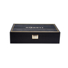 Exquisites besticktes schwarzes Parfüm-Geschenkset mit goldenen Akzenten